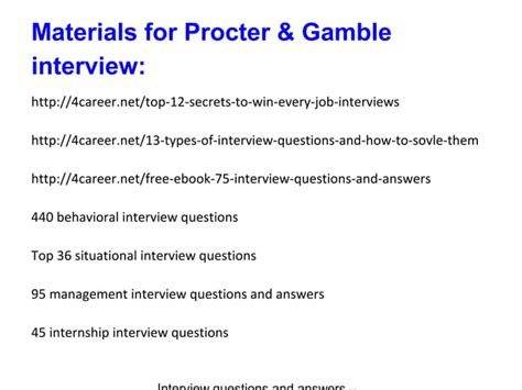 35 Procter and Gamble Interview Questions & Answers.